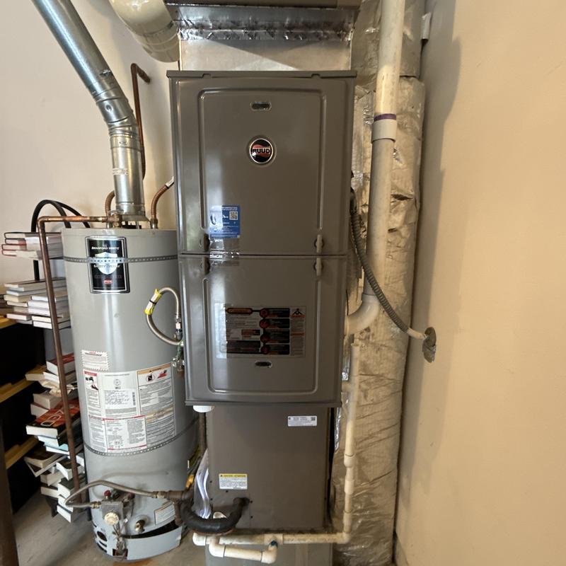 High-efficiency gas furnace and water heater installation High-efficiency gas furnace and water heater installation