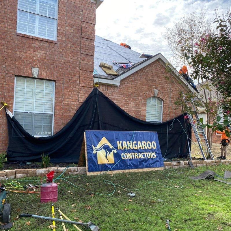 GAF Timberline shingle roof installation on brick home GAF Timberline shingle roof installation on brick home