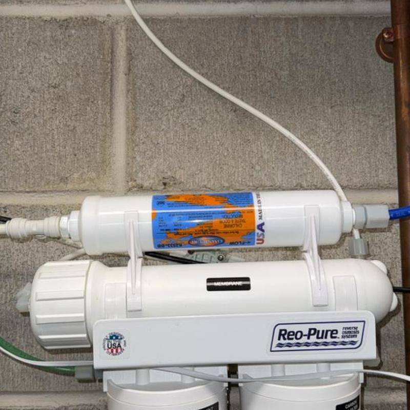 RO water filter system with replaced filters