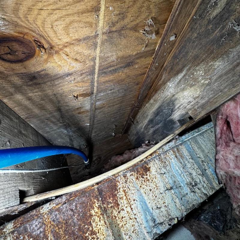 Hose bib installation in crawl space with piping