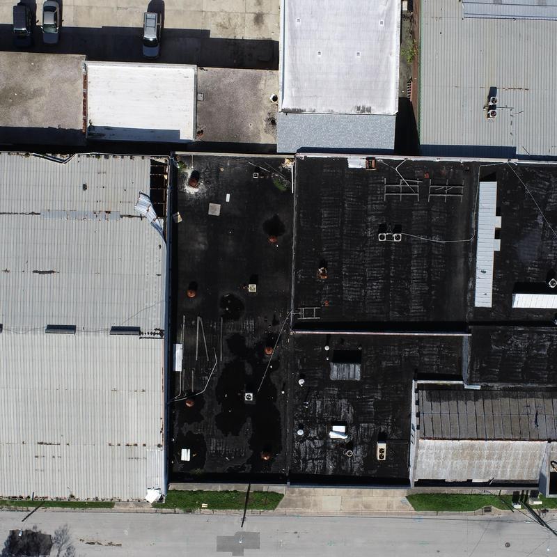 Metal roof with weathered flat surface and vents Metal roof with weathered flat surface and vents