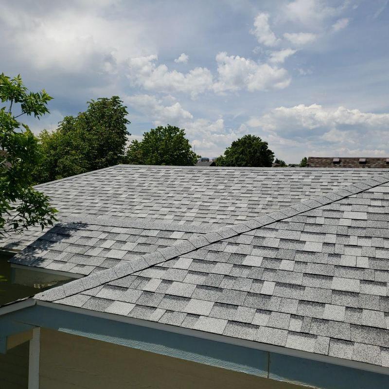 Shingle roof with no hail damage and resealed collars