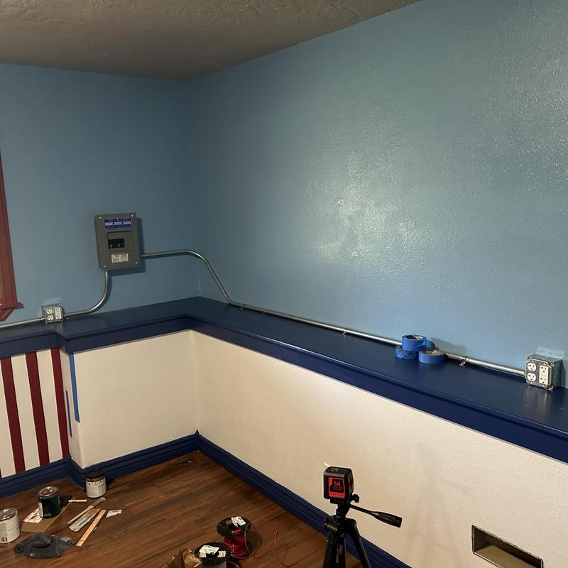 Subpanel with three dedicated 120V 20 amp circuits installed Subpanel with three dedicated 120V 20 amp circuits installed