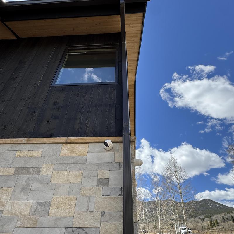 6-inch seamless gutter with heat tape on home exterior