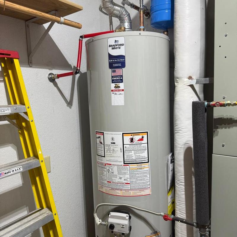 50 gal Bradford White gas water heater installation