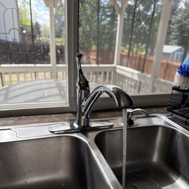 Customer supply kitchen faucet with running water