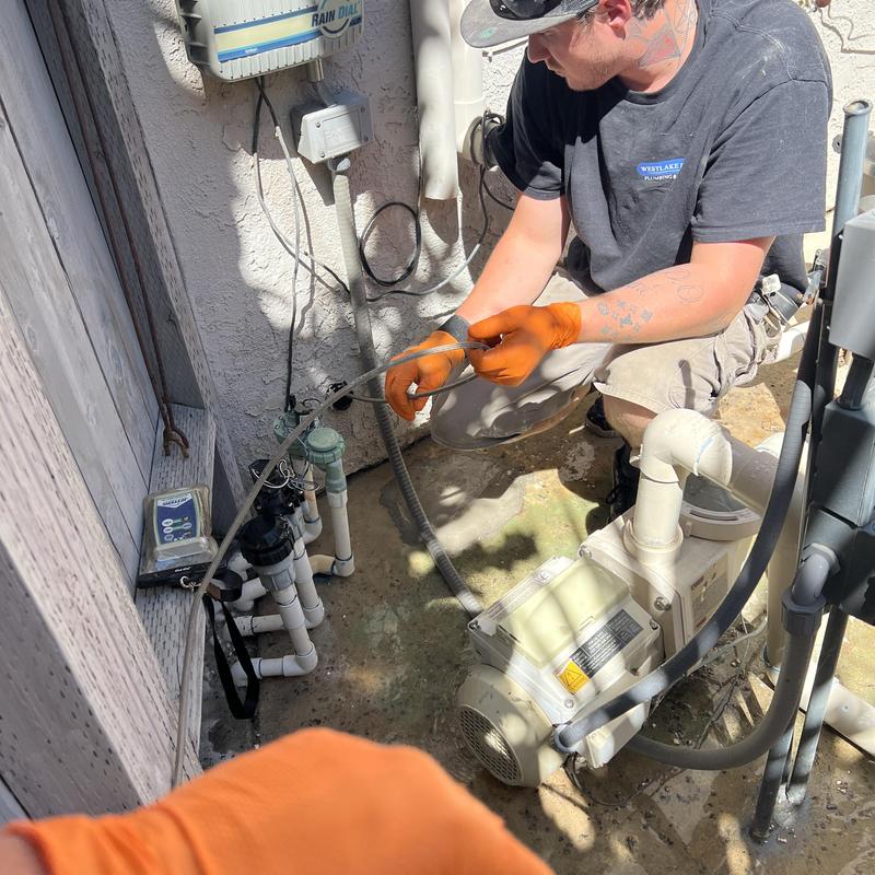 Pool pump system camera line inspection and cleaning Pool pump system camera line inspection and cleaning