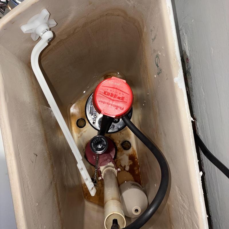 Toilet fill valve and flapper inside tank repair