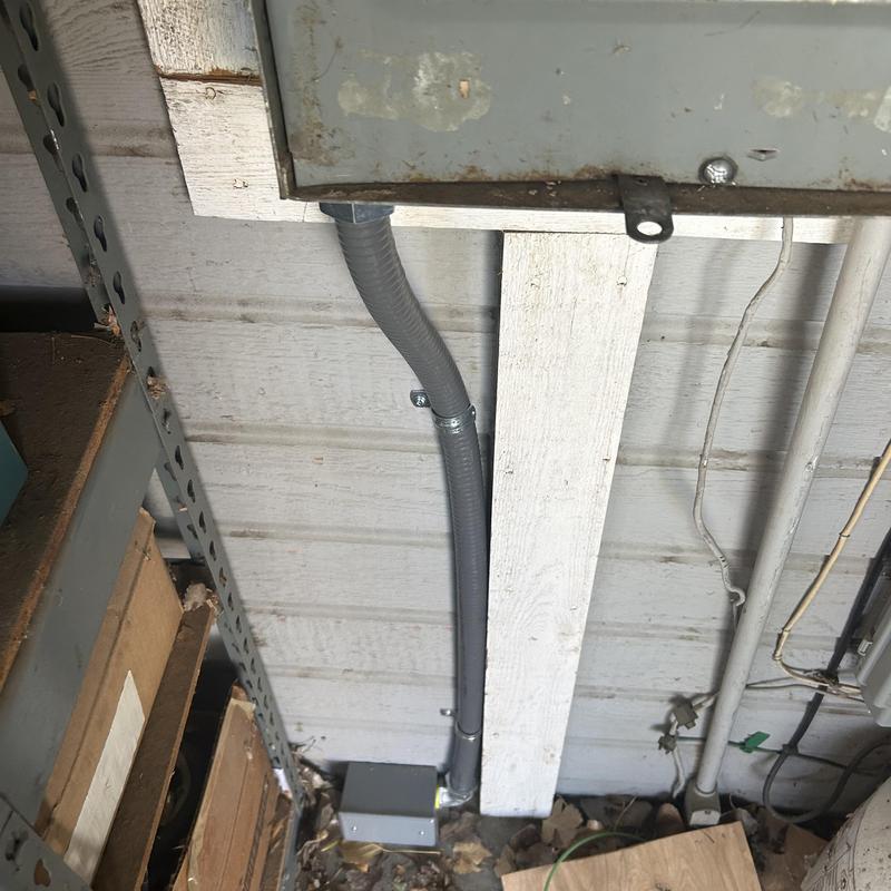 Electrical conduit installation with junction box in Boise