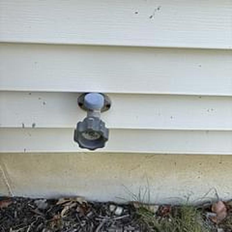 Hose bib replacement on house exterior wall