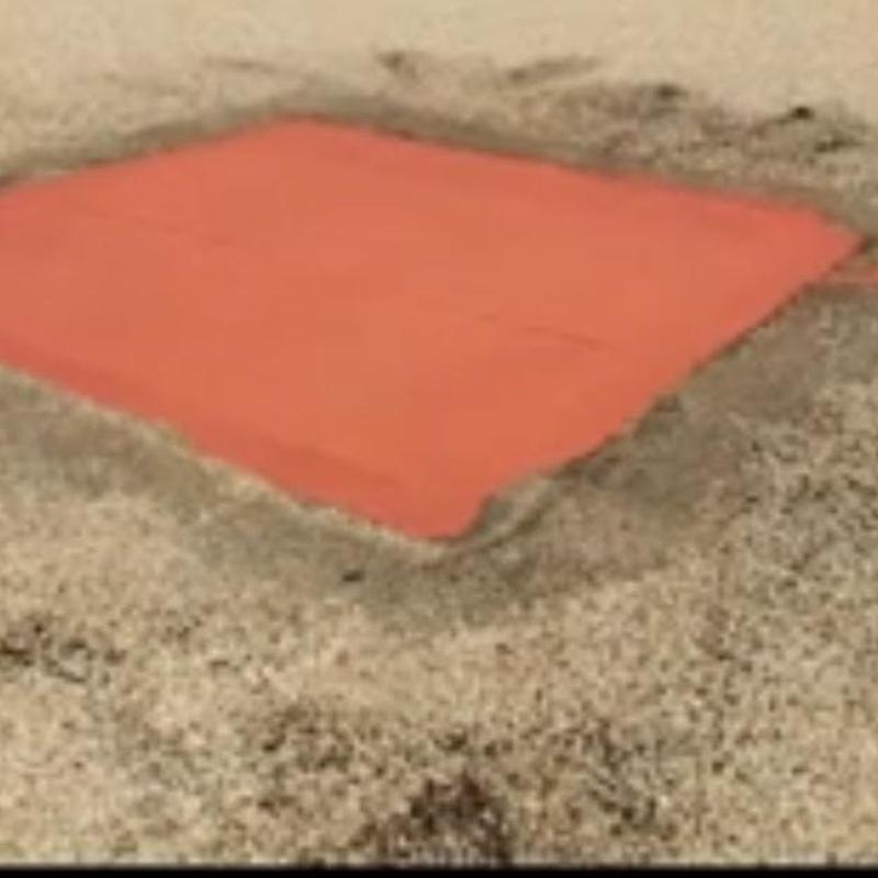 Gaco roof coating on tar and gravel roof patch