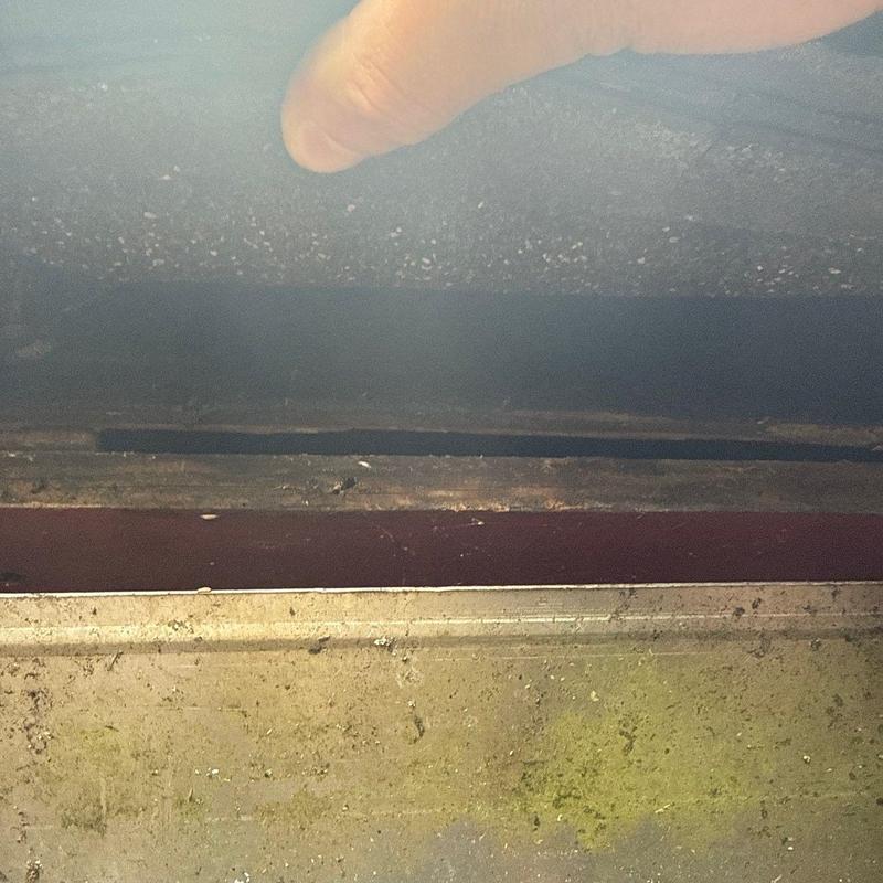 Asphalt shingle roof showing hail granule loss and damage