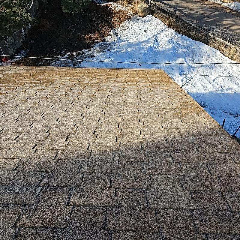 Class 4 IR shingle roof with snow in background