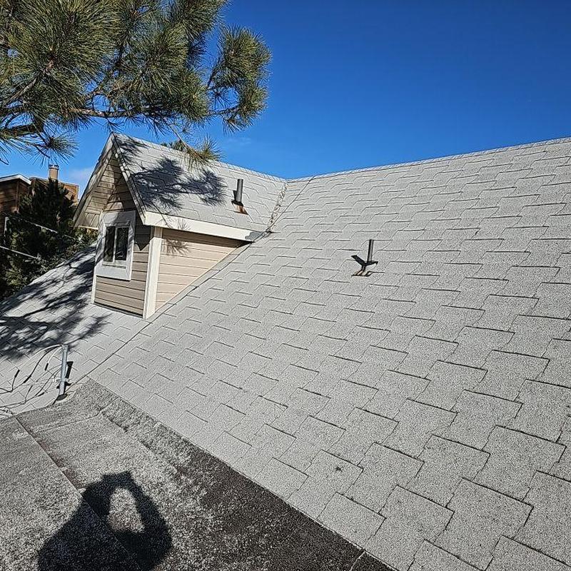 Class 4 asphalt shingle roof with dormer vents