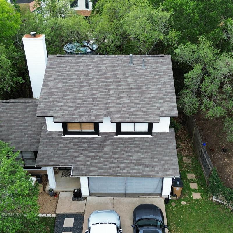 GAF 3-tab weathered gray shingles roof installation