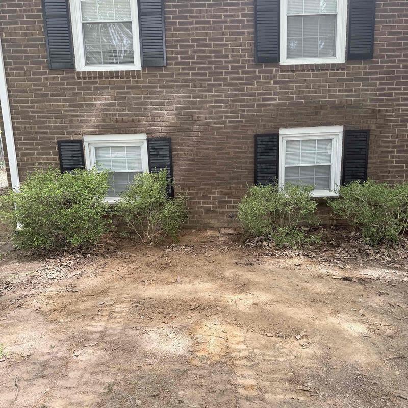 Underground plumbing pipe replacement excavation site