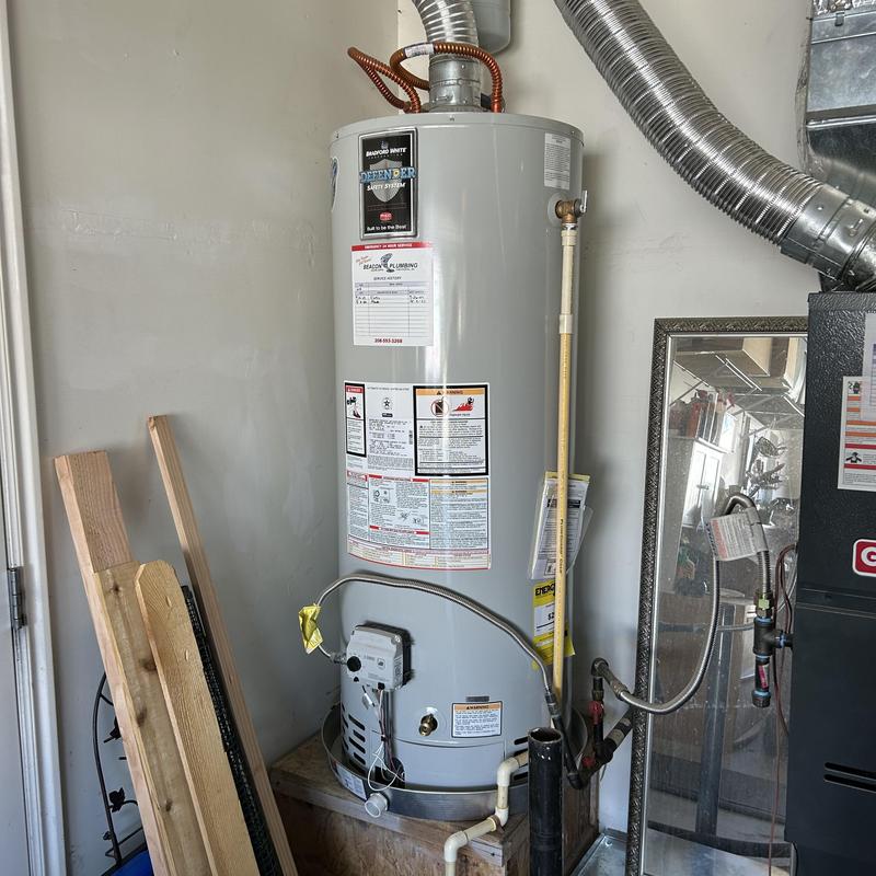 Water heater with PEX water lines and water softener Water heater with PEX water lines and water softener