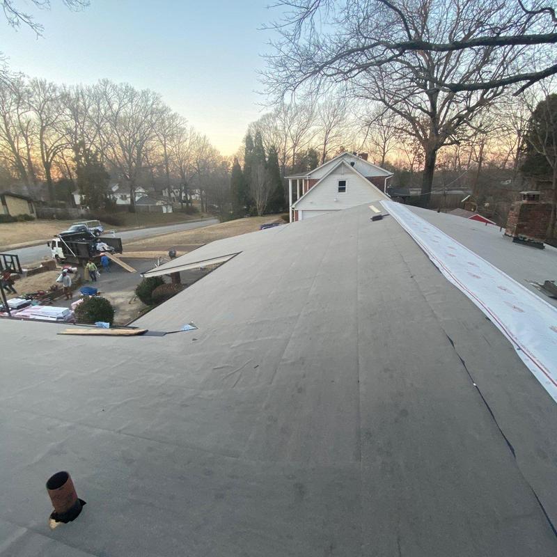 Ice and water barrier installation on low slope roof