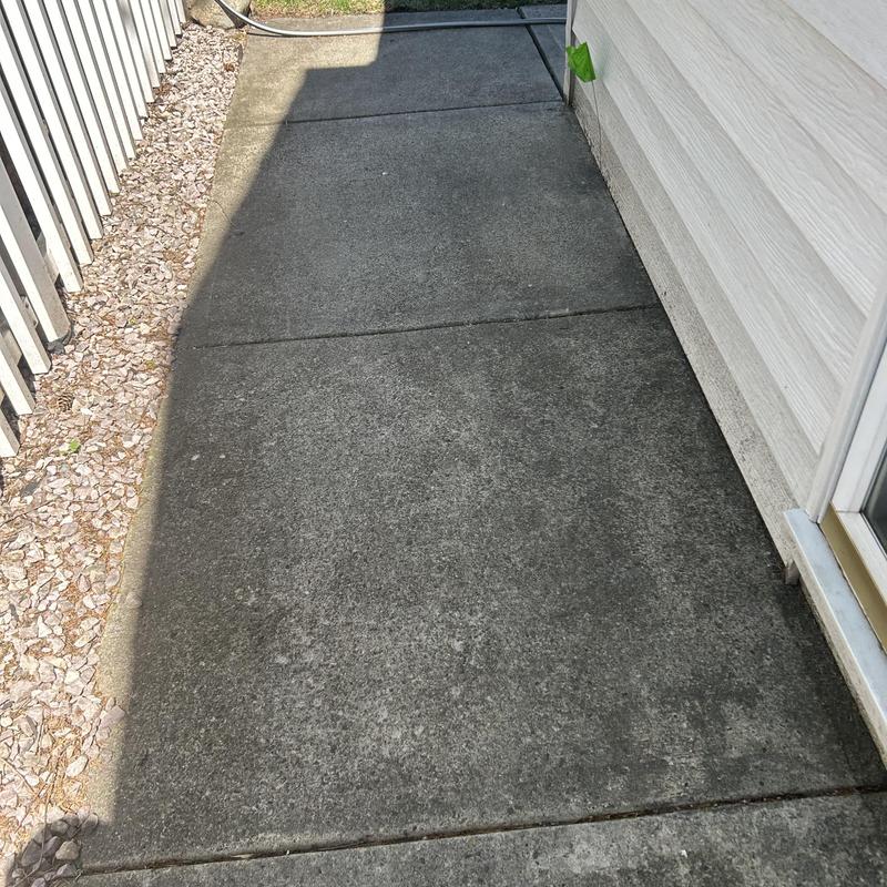 Concrete sidewalk jet cleaning with hose in Fairfield NJ Concrete sidewalk jet cleaning with hose in Fairfield NJ