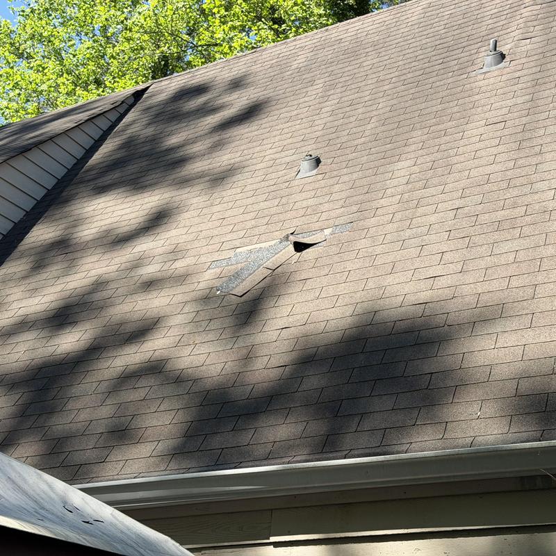 Roof shingles missing and pipe boot issue on house roof