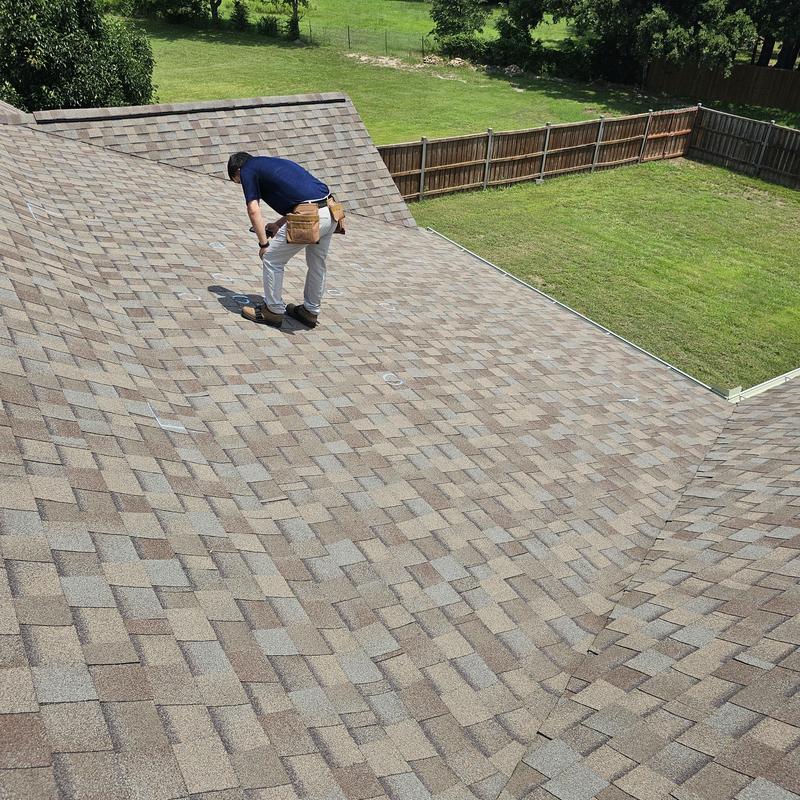 Asphalt shingle roof inspection for hail damage