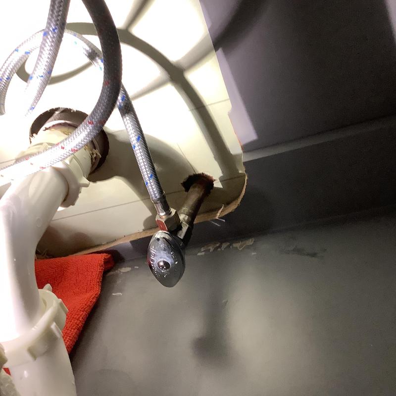 Shut off valve replacement under lavatory sink