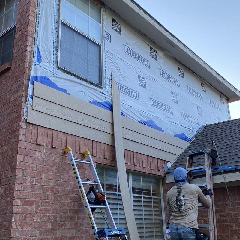 LP SmartSide siding installation on home exterior