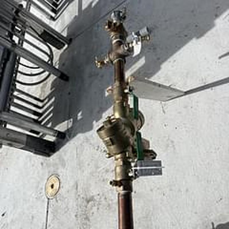 Wilkins 975XL2 RP backflow preventer installation outdoors