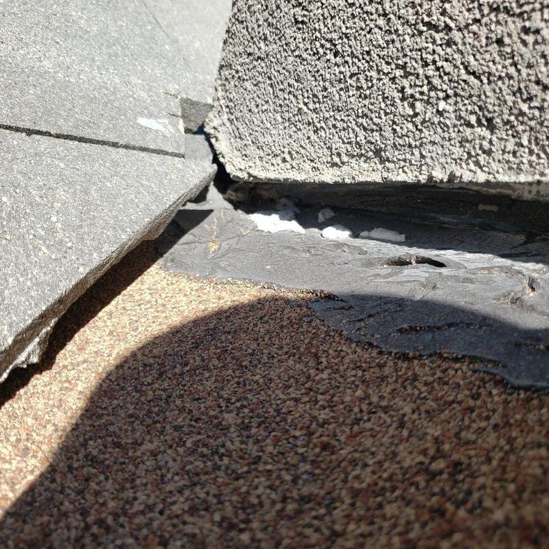 Chimney flashing and tile roof sealant gaps