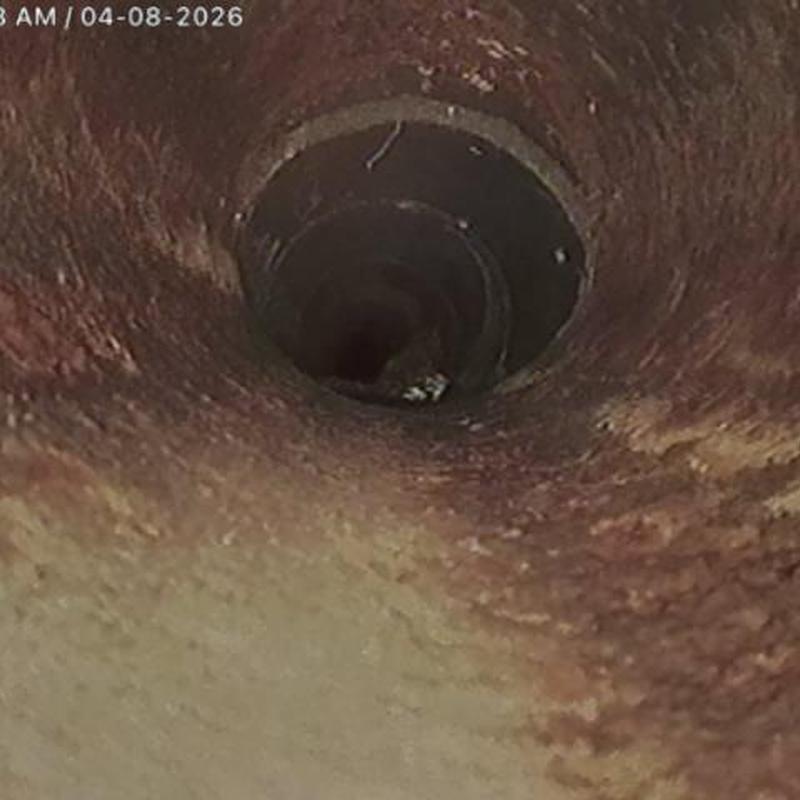 Sewer mainline interior condition inspection camera view