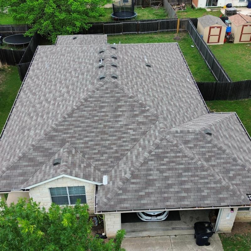 Three-tab Owens Corning Driftwood shingle roof inspection