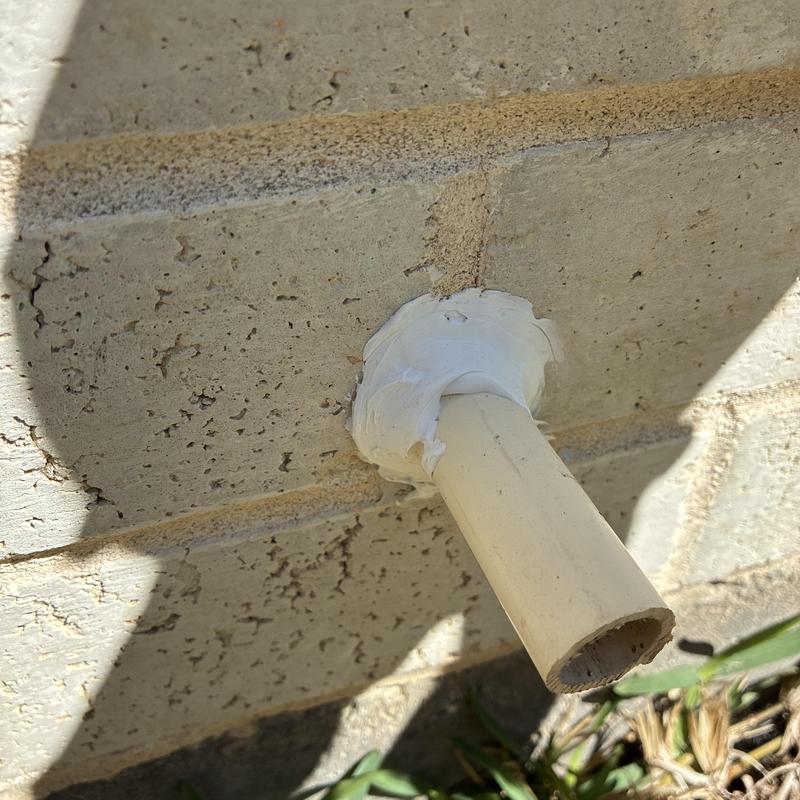 Temperature pressure relief line with waterproof sealant