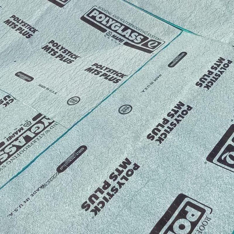 Polyglass MTS HT roofing underlayment installation