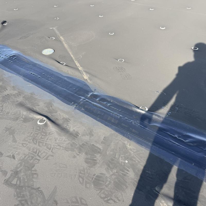 EPDM roof membrane sealed with GACO Patch