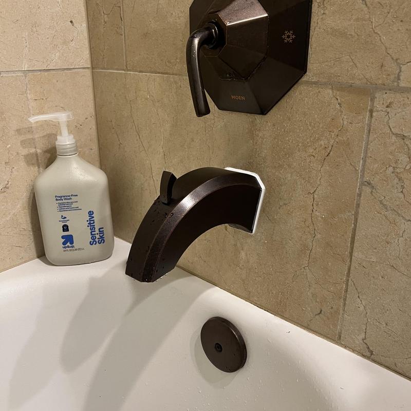 Moen Felicity tub spout with handle and soap dispenser Moen Felicity tub spout with handle and soap dispenser