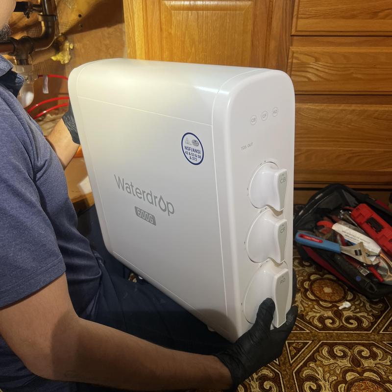 Waterdrop 600G reverse osmosis system installation