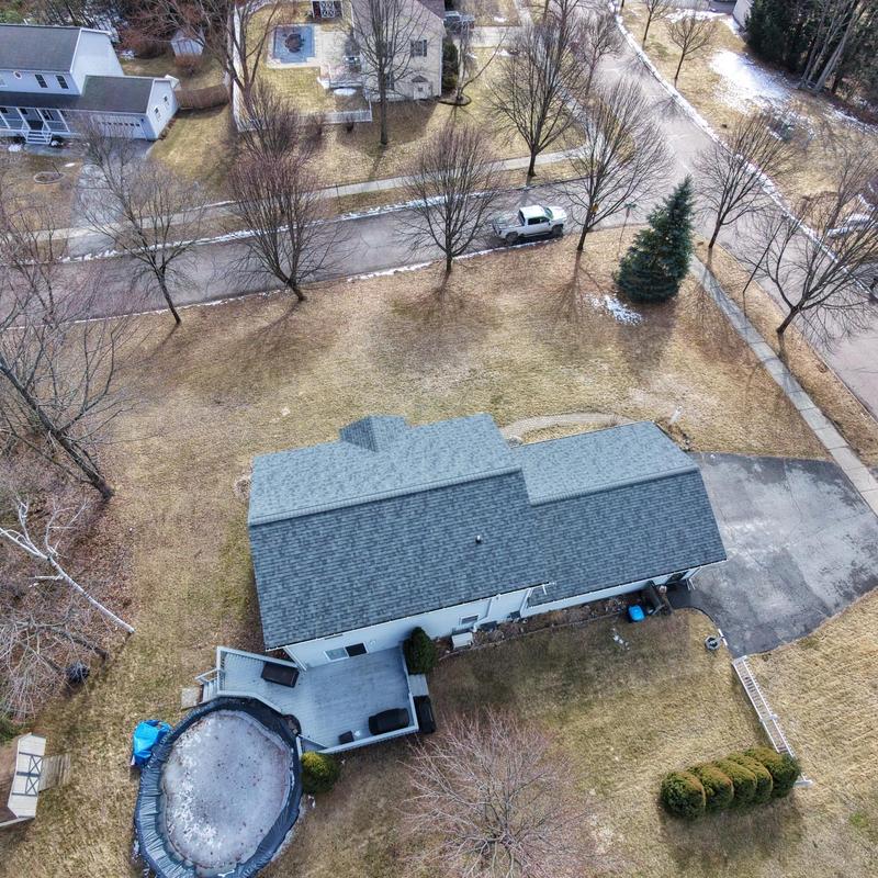 Asphalt shingle roof on residential home in Milton VT