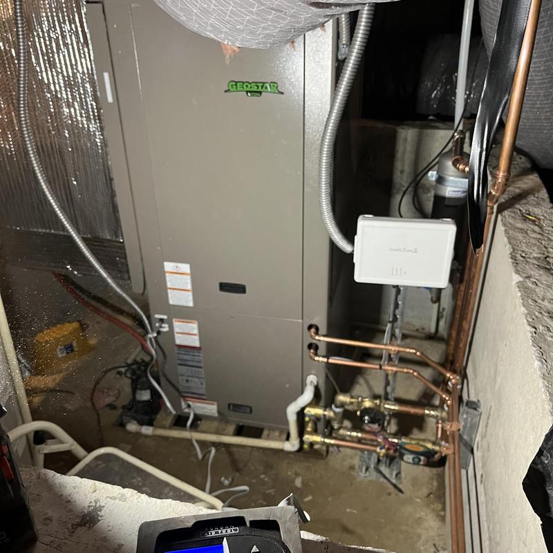 Geostar geothermal heat pump with new copper piping