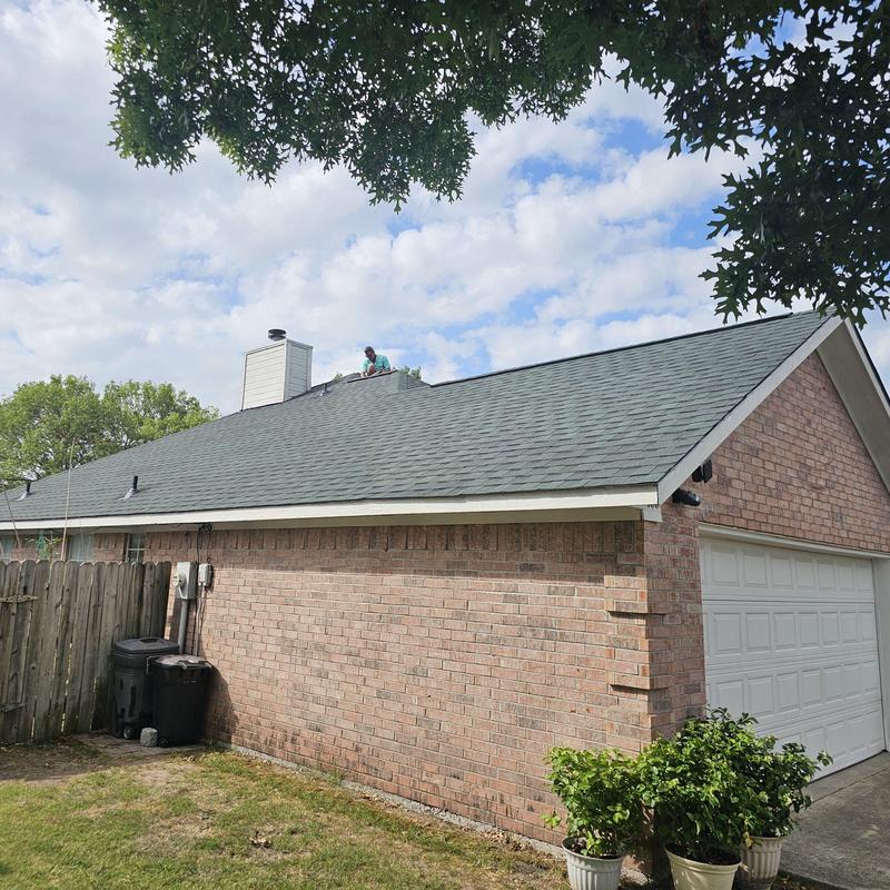 Asphalt shingle roof hail damage inspection in Terrell Texas