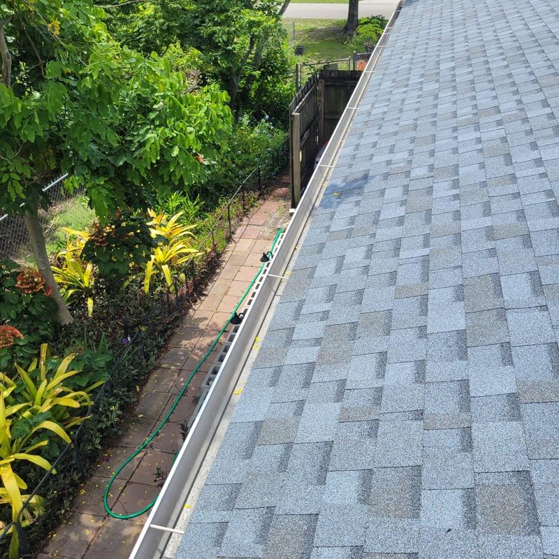 Harbor Blue roof shingles and clean gutters in Cape Coral
