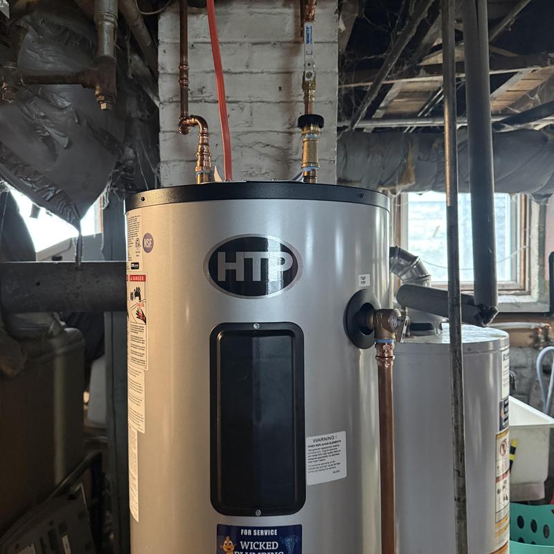 HTP water heater replacement with copper piping