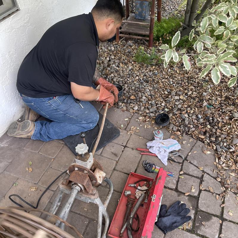 Laundry drain clog cleaning with auger and tools Laundry drain clog cleaning with auger and tools