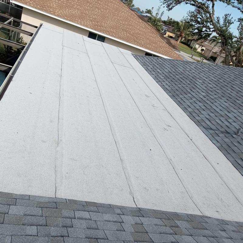 Polyglass IRX peel and stick underlayment on flat roof