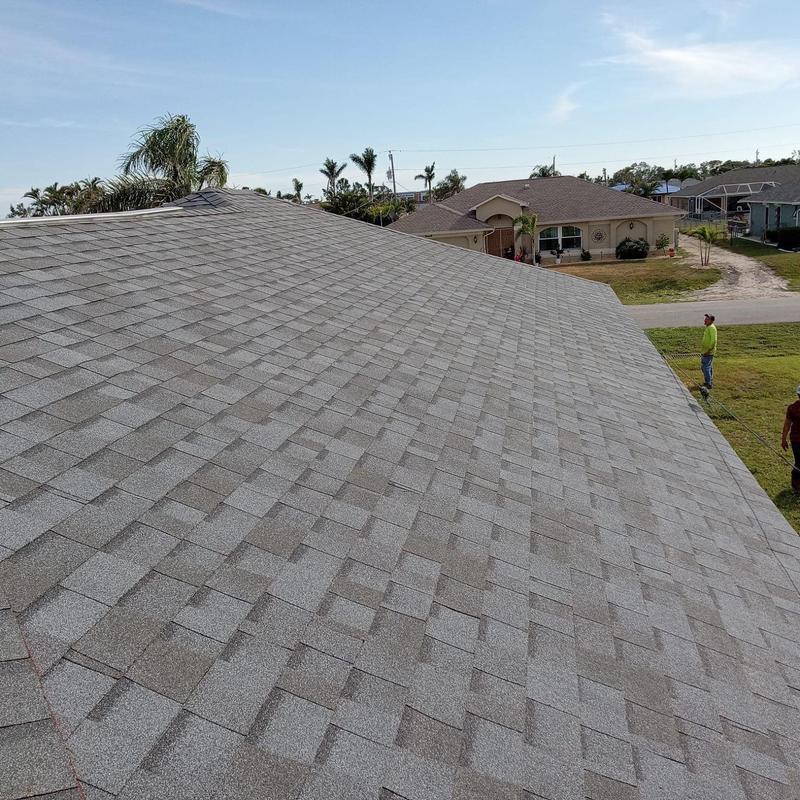 Owens Corning shingle roof installation in Cape Coral