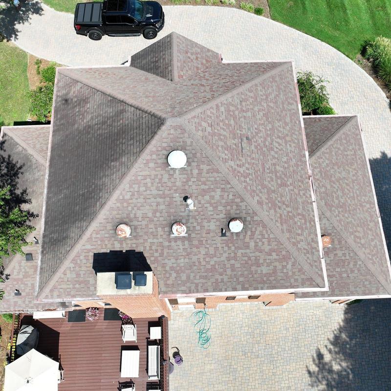 Asphalt shingle roof with hail damage inspection in Brentwood