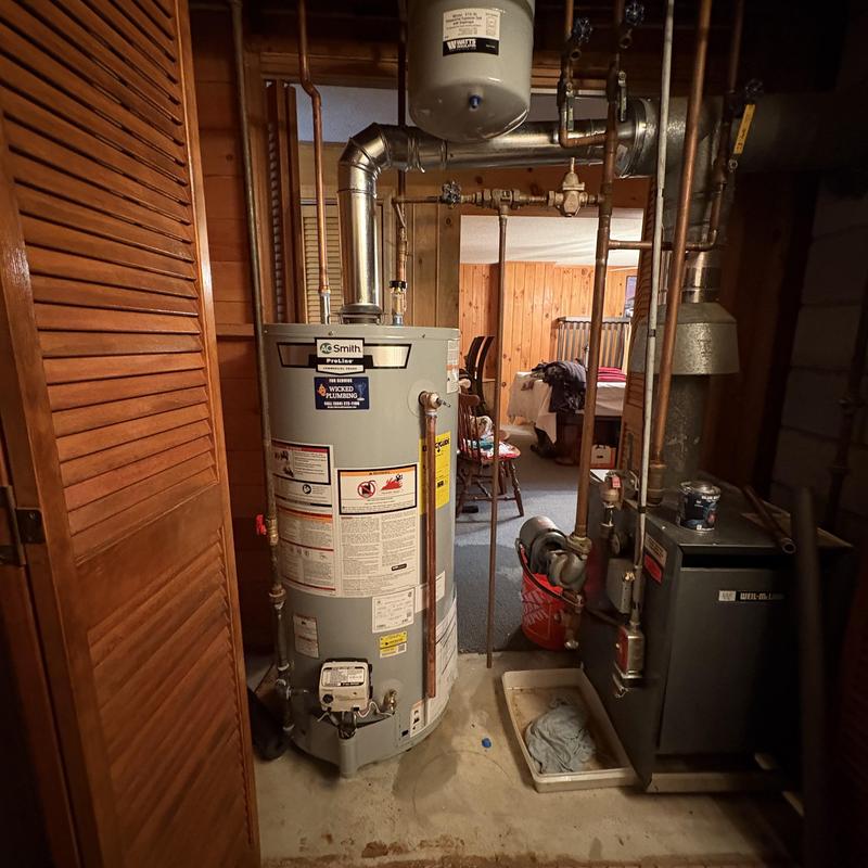 A.O. Smith 40 gallon natural gas water heater installation