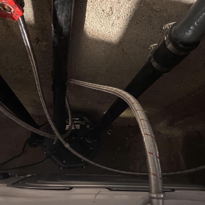 Sump pump installation below basement washing machine Sump pump installation below basement washing machine