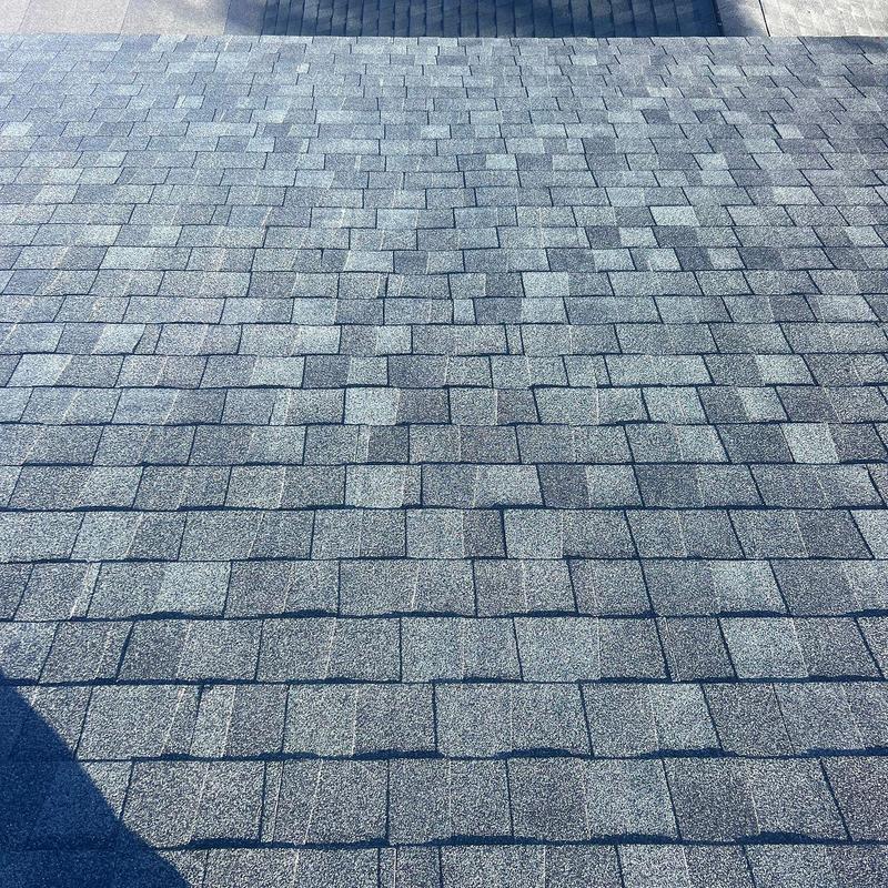 Tamko Titan XT Oxford Gray roof shingles close-up