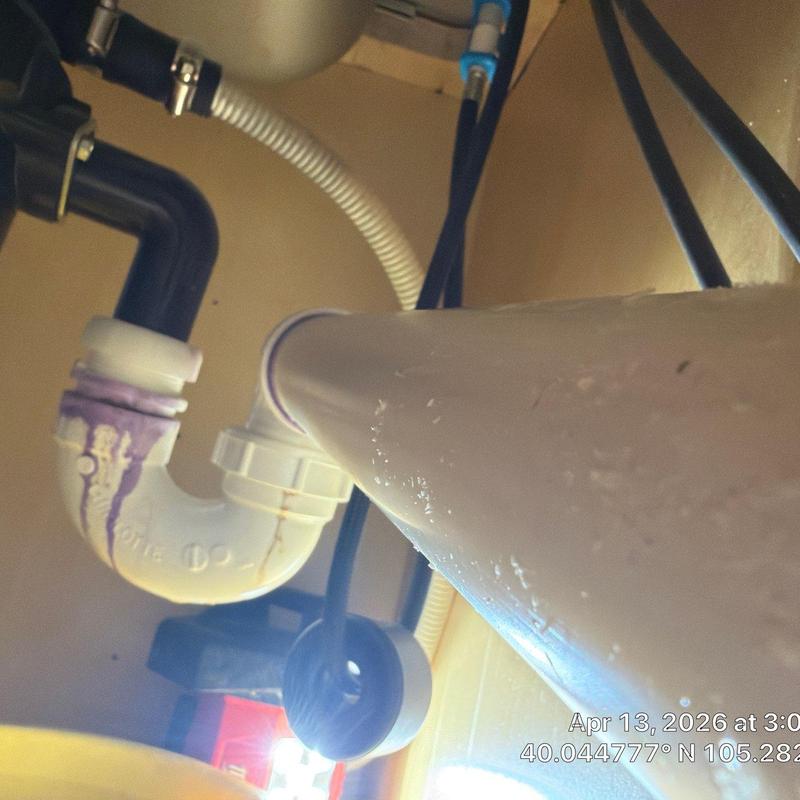 PVC sink drain pipe replacement under kitchen cabinet