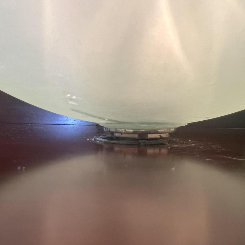 Pop-up bath drain base with water leak damage